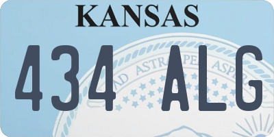 KS license plate 434ALG