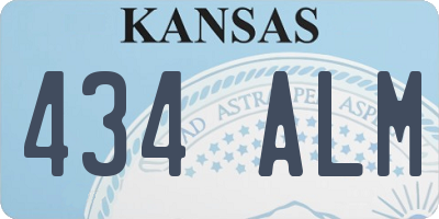 KS license plate 434ALM