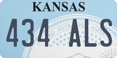 KS license plate 434ALS