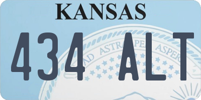 KS license plate 434ALT