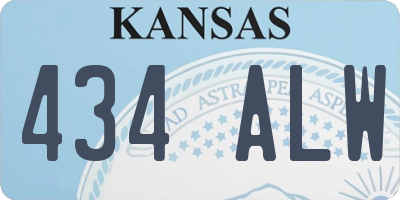 KS license plate 434ALW