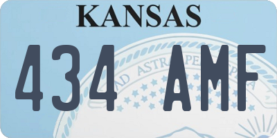 KS license plate 434AMF
