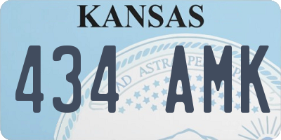 KS license plate 434AMK