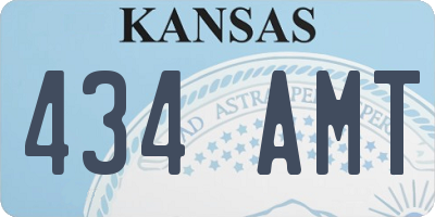 KS license plate 434AMT
