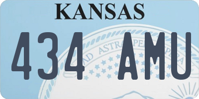 KS license plate 434AMU