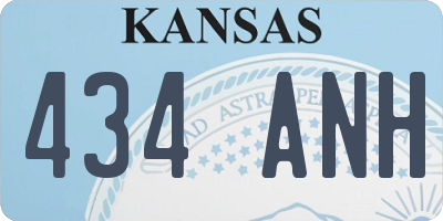 KS license plate 434ANH