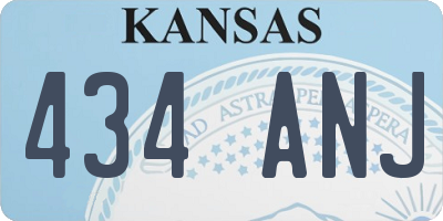 KS license plate 434ANJ