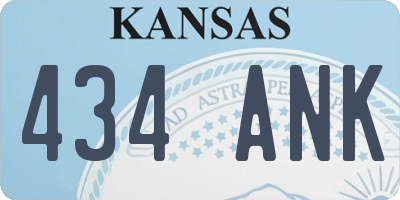 KS license plate 434ANK