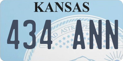 KS license plate 434ANN