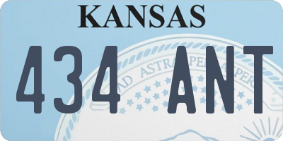 KS license plate 434ANT