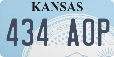 KS license plate 434AOP