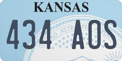 KS license plate 434AOS