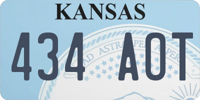 KS license plate 434AOT