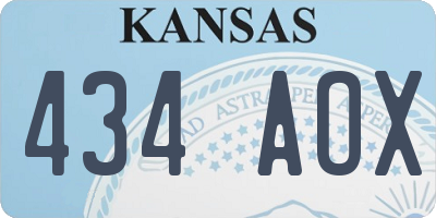 KS license plate 434AOX