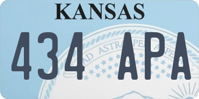 KS license plate 434APA