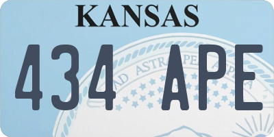 KS license plate 434APE
