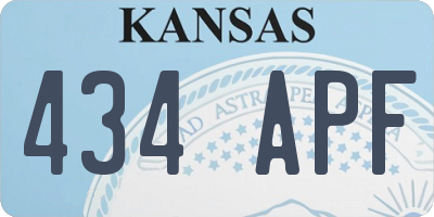 KS license plate 434APF