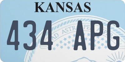 KS license plate 434APG