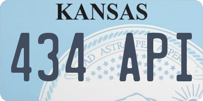 KS license plate 434API