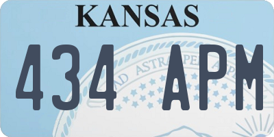 KS license plate 434APM