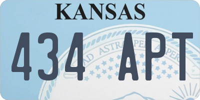 KS license plate 434APT