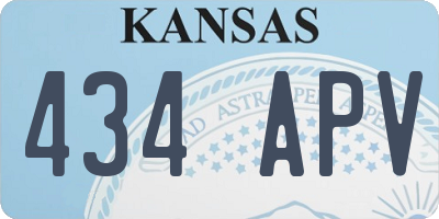 KS license plate 434APV