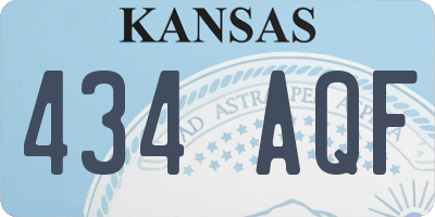 KS license plate 434AQF