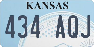 KS license plate 434AQJ