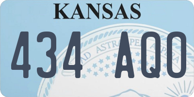 KS license plate 434AQO