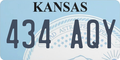 KS license plate 434AQY