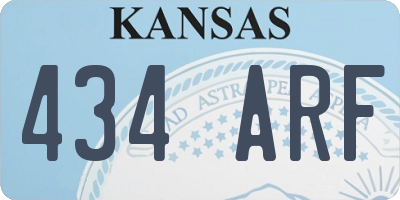 KS license plate 434ARF