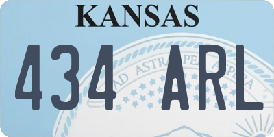 KS license plate 434ARL