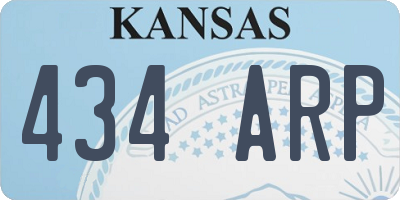 KS license plate 434ARP
