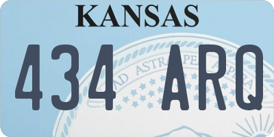 KS license plate 434ARQ