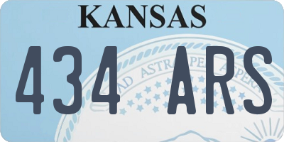 KS license plate 434ARS