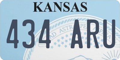 KS license plate 434ARU