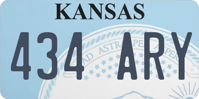 KS license plate 434ARY
