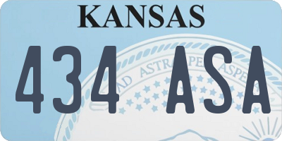 KS license plate 434ASA