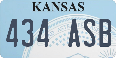 KS license plate 434ASB