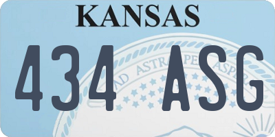 KS license plate 434ASG