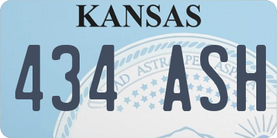 KS license plate 434ASH