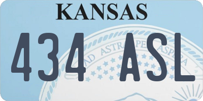KS license plate 434ASL