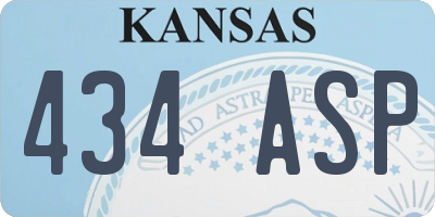 KS license plate 434ASP