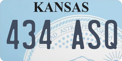 KS license plate 434ASQ