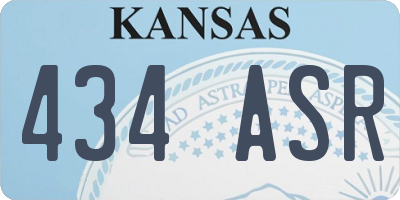 KS license plate 434ASR