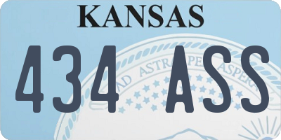 KS license plate 434ASS