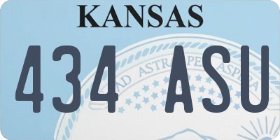 KS license plate 434ASU