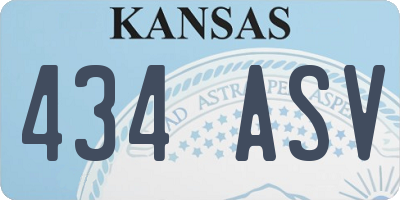 KS license plate 434ASV