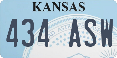 KS license plate 434ASW