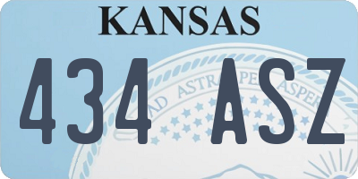KS license plate 434ASZ